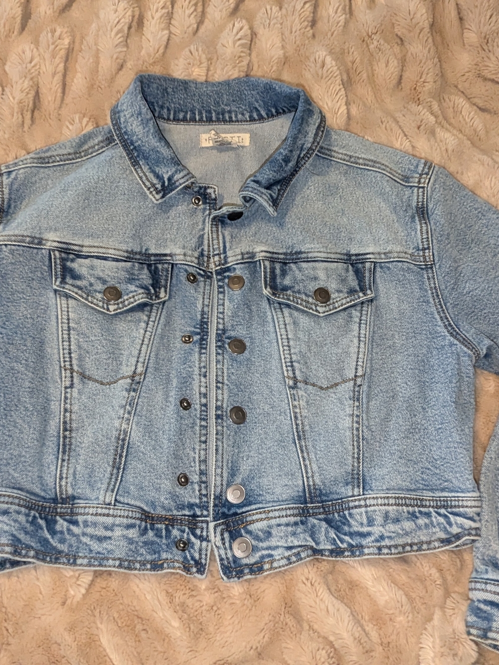 Torrid Light Wash Cropped Denim Jacket - Classic Button Front